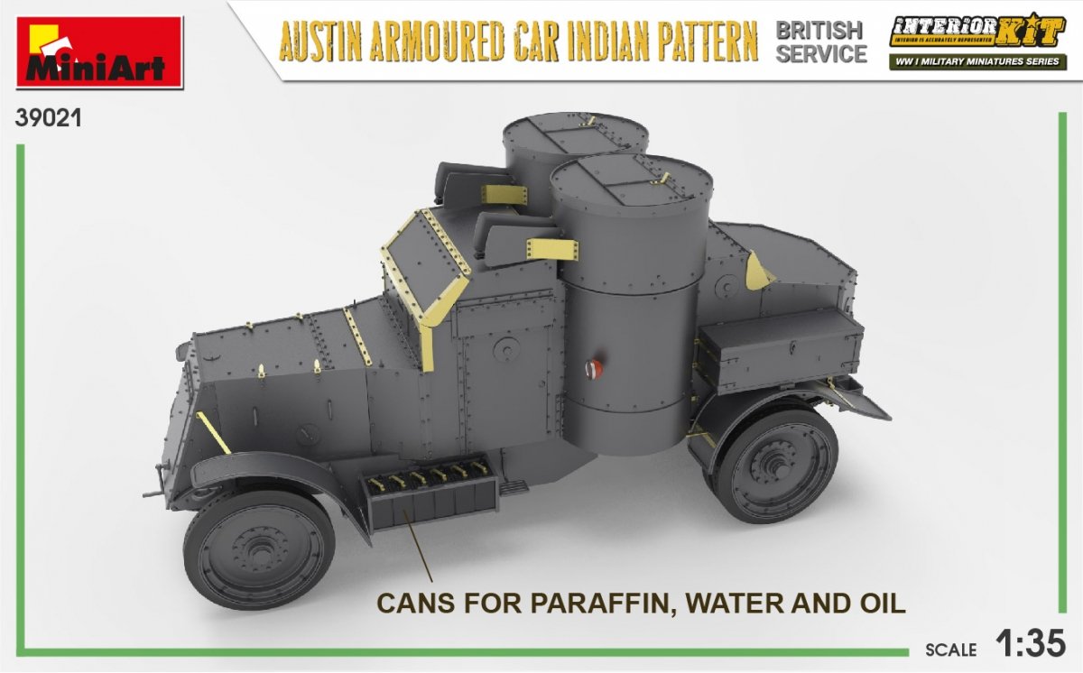 Miniart 39021 AUSTIN ARMOURED CAR INDIAN PATTERN. BRITISH SERVICE. INTERIOR KIT 1/35 – Bild 12