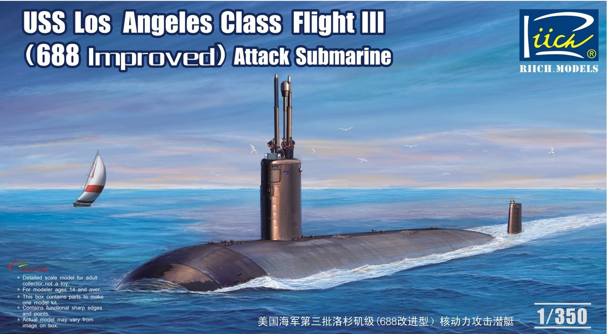 Riich Models RN28007 Los Angeles Class Flight III Submarine 1/350