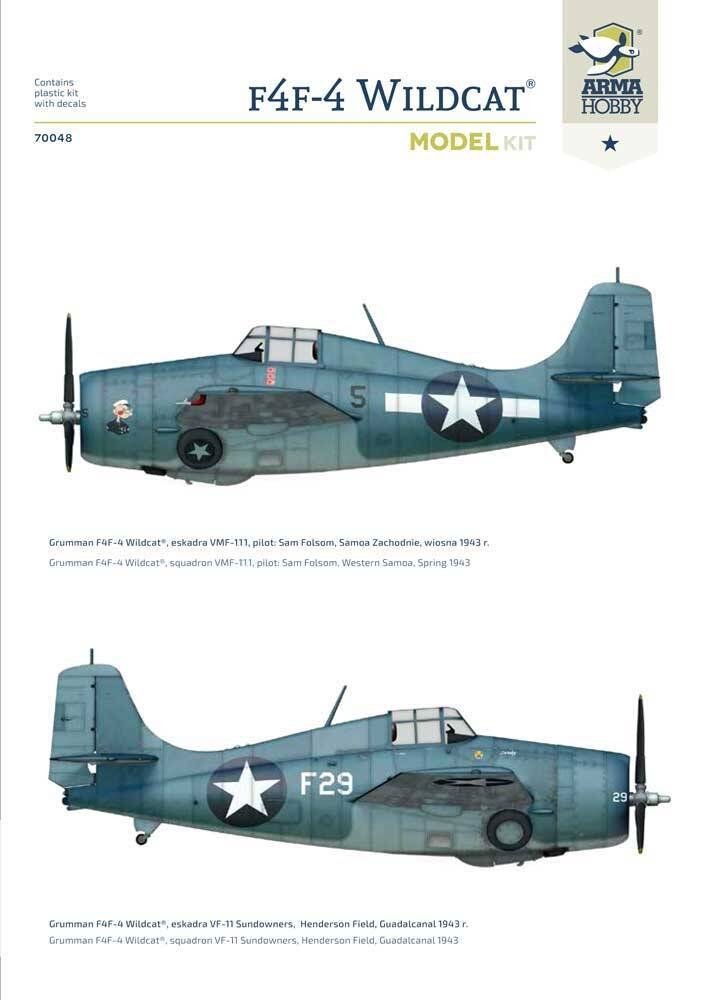 Arma Hobby 70048 F4F-4 Wildcat® Model Kit 1/72 – immagine 5