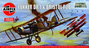 Airfix 02141V Fokker DR1 Triplane &amp;amp; Bristol Fighter Dogfight Double 1/72