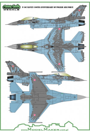 ModelMaker Decals D48138 Polish F-16C RAVEN 100th Anniversary of Polish Air Force 1/48