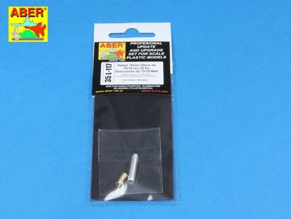 Aber 35L-117 Barrel for Italian 75mm Ansaldo L/18 gun for Semovente da 75/18 M40 1/35 – immagine 4