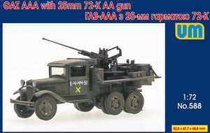 Unimodels 588 GAZ AAA with 25 mm 72-K AA Gun 1/72