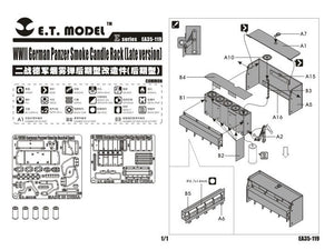 E.T. Model EA35-119 WWII German Panzer Smoke Candle Rack (Late version) 1/35 – imagen 3