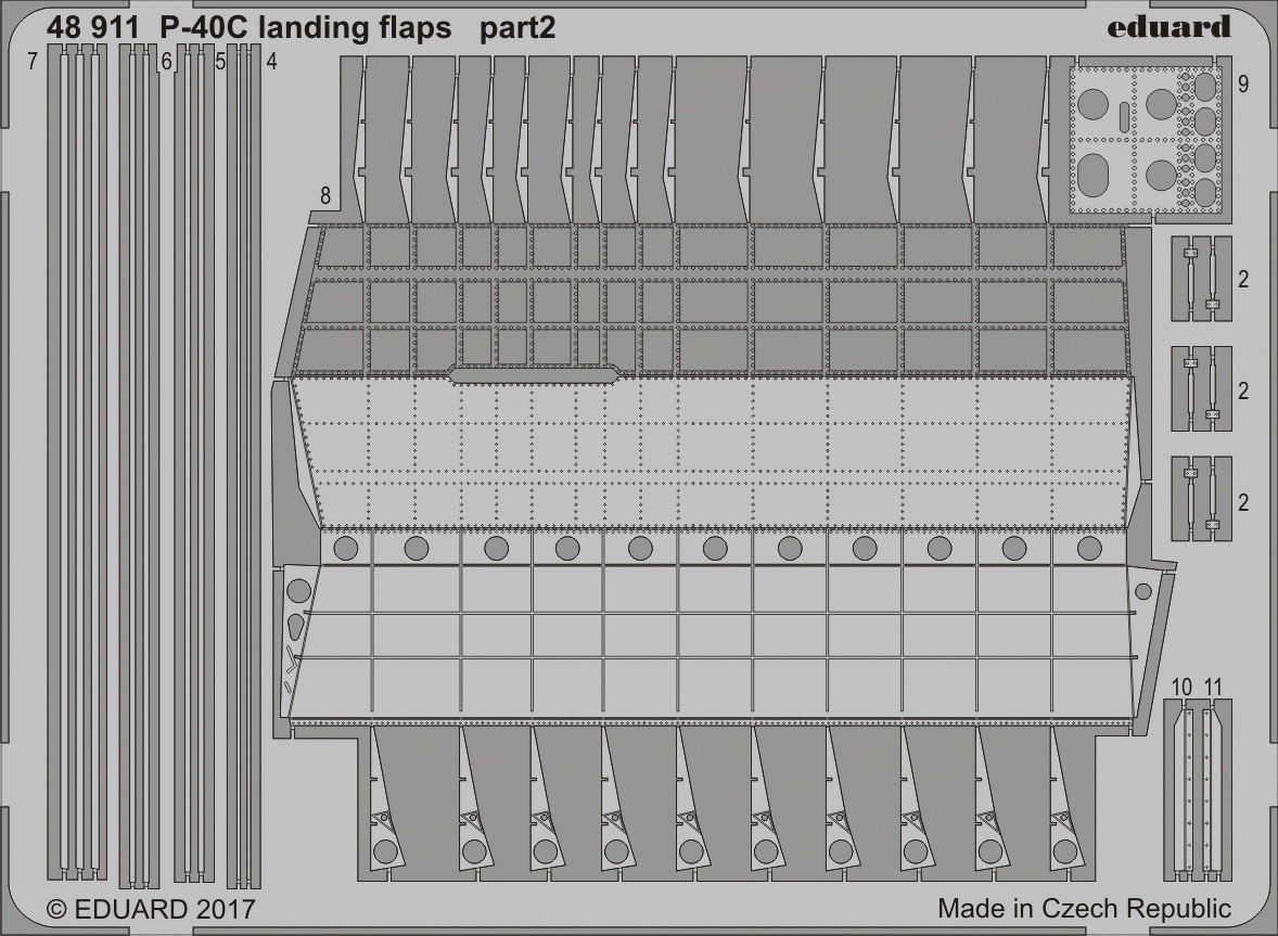 Eduard 48911 P-40C landing flaps BRONCO 1/48 – Bild 2