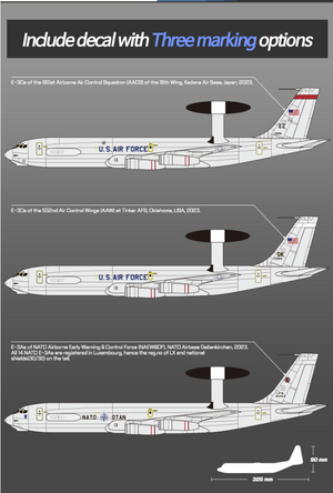 Academy 12629 USAF E-3G Sentry 1/144 – image 3