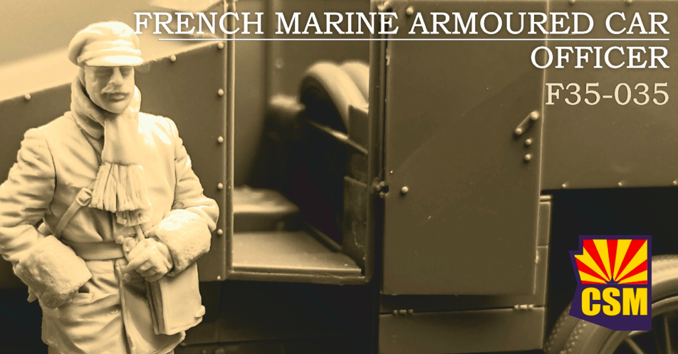Copper State Models F35-035 Officier de voiture blindée de la marine française 1/35