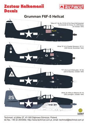 Techmod 32007 - Grumman F6F-5 Hellcat 1/32 – image 2