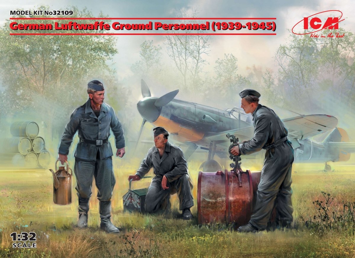 ICM 32109 Personnel au sol de la Luftwaffe allemande (1939-1945) (3 figurines) 1/32