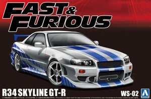 Aoshima 06795 Fast &amp; Furious R34 Skyline GT-R 1/24