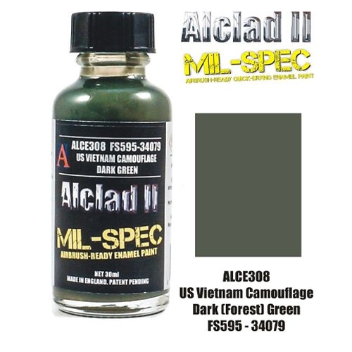 Peinture camouflage vert foncé Alclad II ALC E308 US Vietnam FS595-34079 30 ml