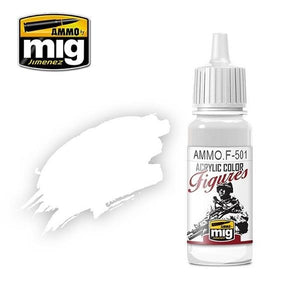 Ammo of Mig Jimenez F501 WHITE FOR FIGURES 17ML