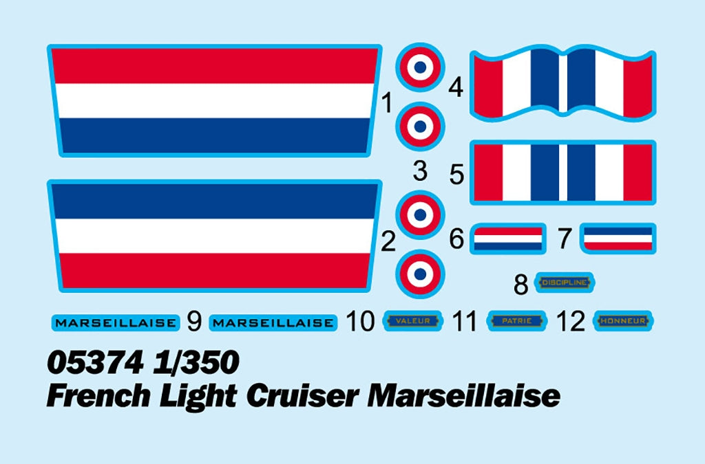 Trumpeter 05374 French Light Cruiser Marseillaise 1/350 – imagen 3