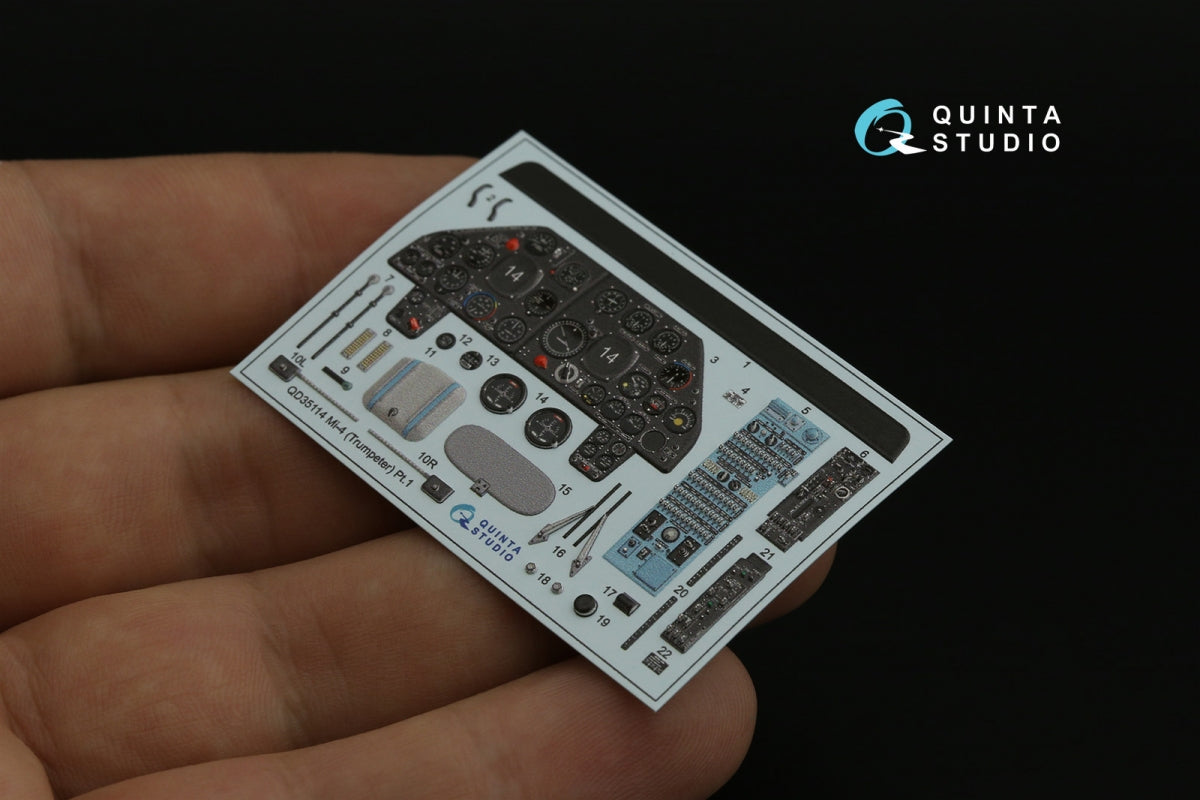 Quinta Studio QD35114 Mi-4 3D-Printed &amp;amp; coloured Interior on decal paper (Trumpeter) 1/35 – Bild 5
