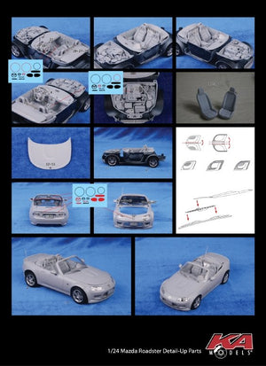 KA Models KE-24033 MAZDA ROADSTER DETAIL-UP ETCHED PART 1/24 – Bild 2