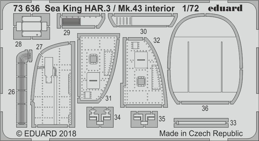 Eduard 73636 Sea King HAR.3 / Mk.43 intérieur AIRFIX 1/72 – image 2