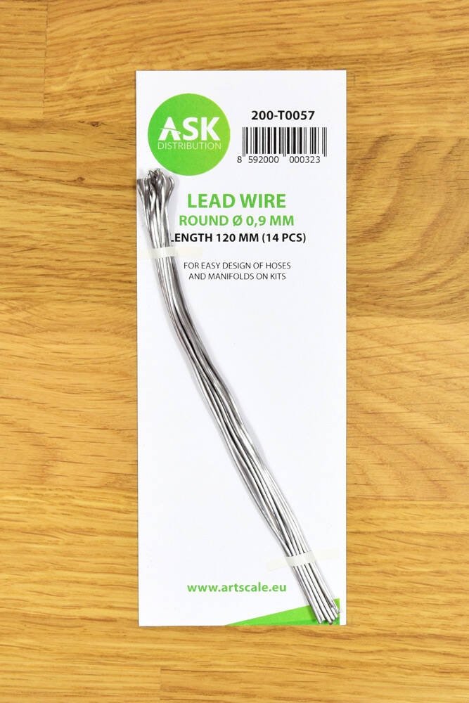 ASK T0057 Lead Wire - Round Ø 0.9 mm x 120 mm (14 pcs)