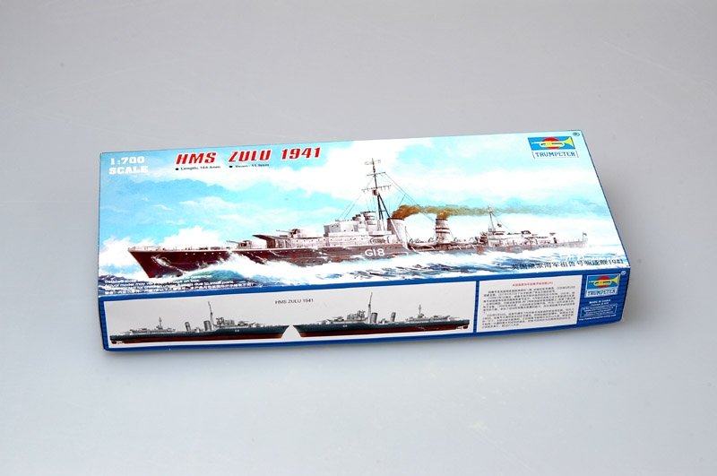 Trumpeter 05758 Tribal-class destroyer HMS Zulu (G18)1941 1/700 – Bild 2
