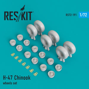 RESKIT RS72-0191 H-47 « CHINOOK » JEU DE ROUES 1/72