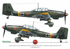 Exito ED72004 DECALS Luftwaffe Ground Attackers vol.1 - Ju 87 D-3, Hs 129, Fw 190F-8 1/72 – Bild 2