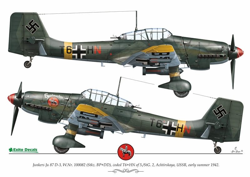 Exito ED72004 DECALS Luftwaffe Ground Attackers vol.1 - Ju 87 D-3, Hs 129, Fw 190F-8 1/72 – Bild 2