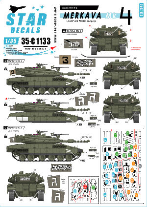 Star Decals 35-C1133 Véhicules blindés israéliens 6 1/35