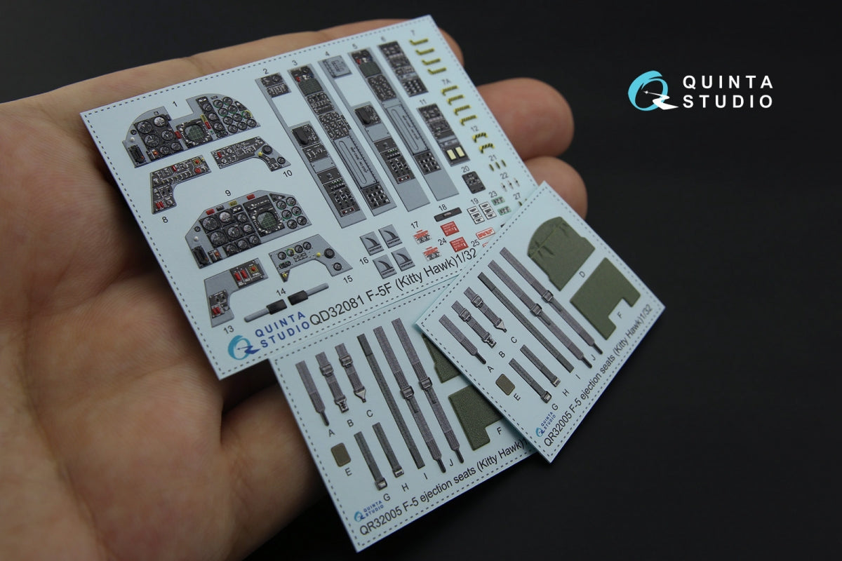 Quinta Studio QD32081 F-5F 3D-Printed colored Interior on decal paper (for KittyHawk kit) 1/32 – image 2