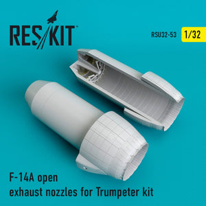 RESKIT RSU32-0053 F-14A « TOMCAT » TUYAUX D&amp;#39;ÉCHAPPEMENT OUVERTS POUR MAQUETTE TRUMPETER 1/32