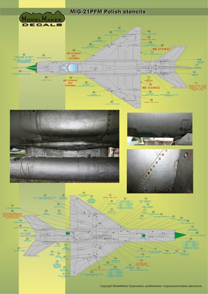 ModelMaker Decals D48020 MiG-21PFM/M/MF/bis/UM Polish stencils 1/48 – Bild 10