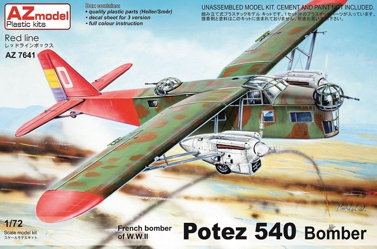 AZ Modèle AZ7641 Potez 540 Bombardier 1/72 