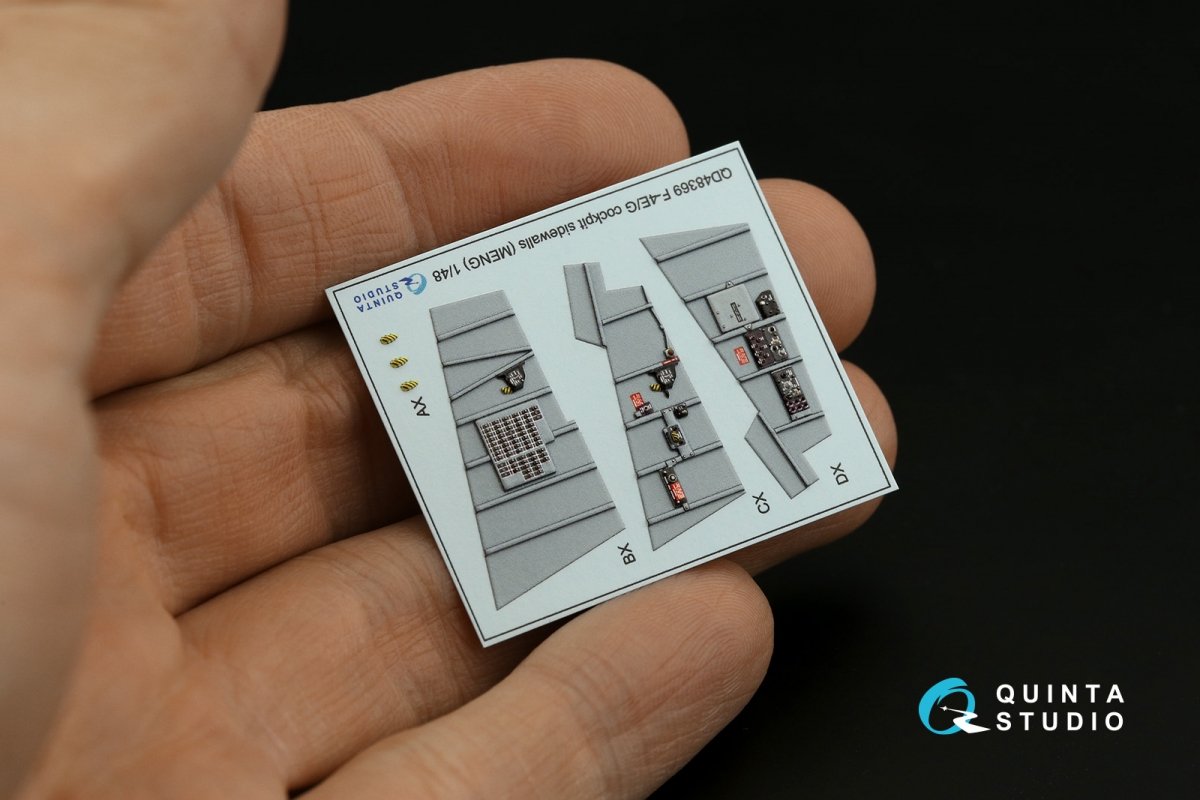 Quinta Studio QD+48341 F-4G early 3D-Printed &amp;amp; coloured Interior on decal paper (Meng) (with 3D-printed resin parts) 1/48 – immagine 9