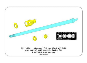 Aber 35L-036n German 7,5cmKwK42L/70 gun barrel with muzzle brake for Panther Ausf. G Late 1/35 – Bild 9
