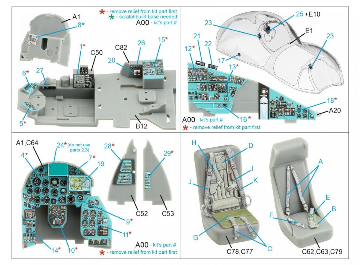 Quinta Studio QD48356 Mi-24D 3D-Printed &amp;amp; colored Interior on decal paper (Trumpeter) 1/48 – image 2