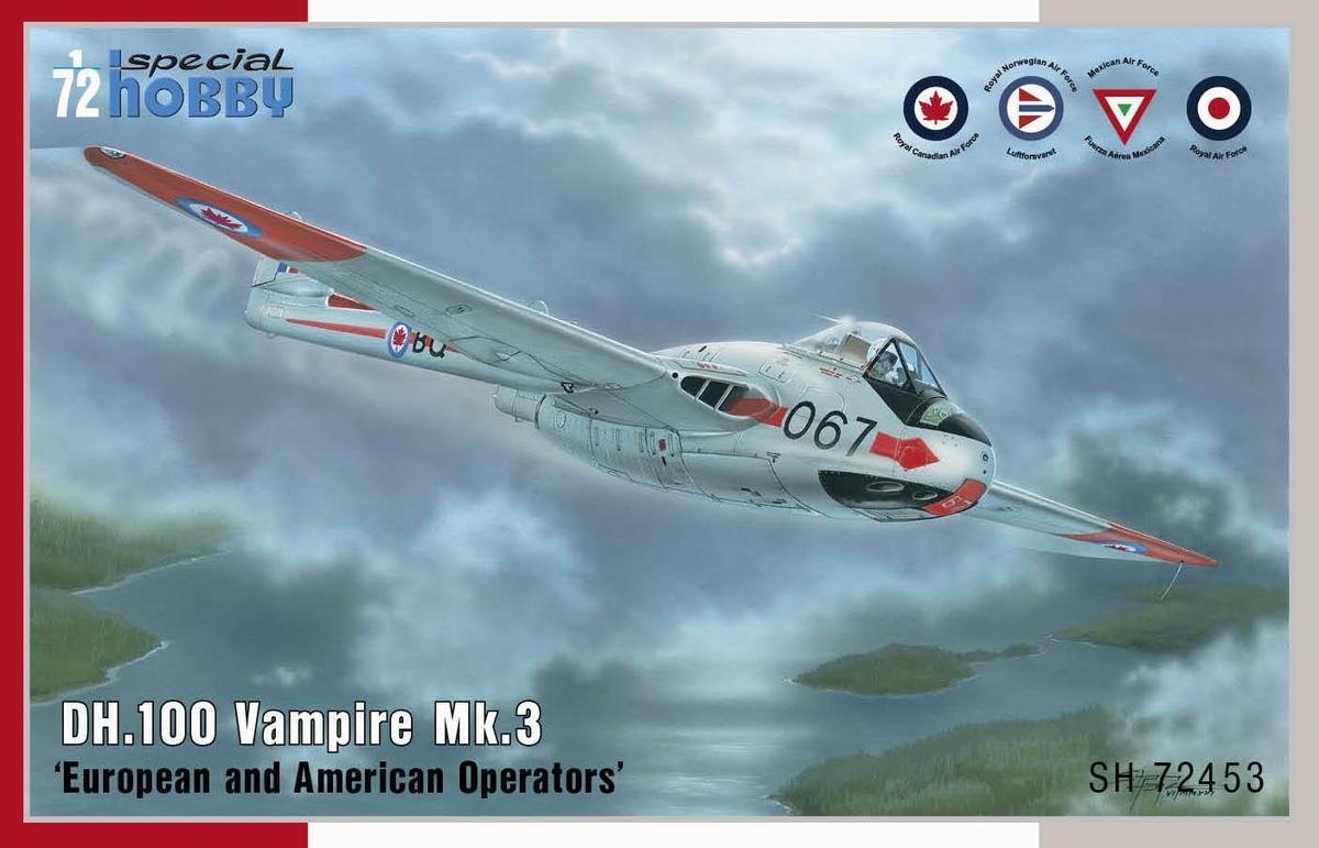 Special Hobby 72453 DH.100 Vampire Mk.3 'European and American Operators' 1/72