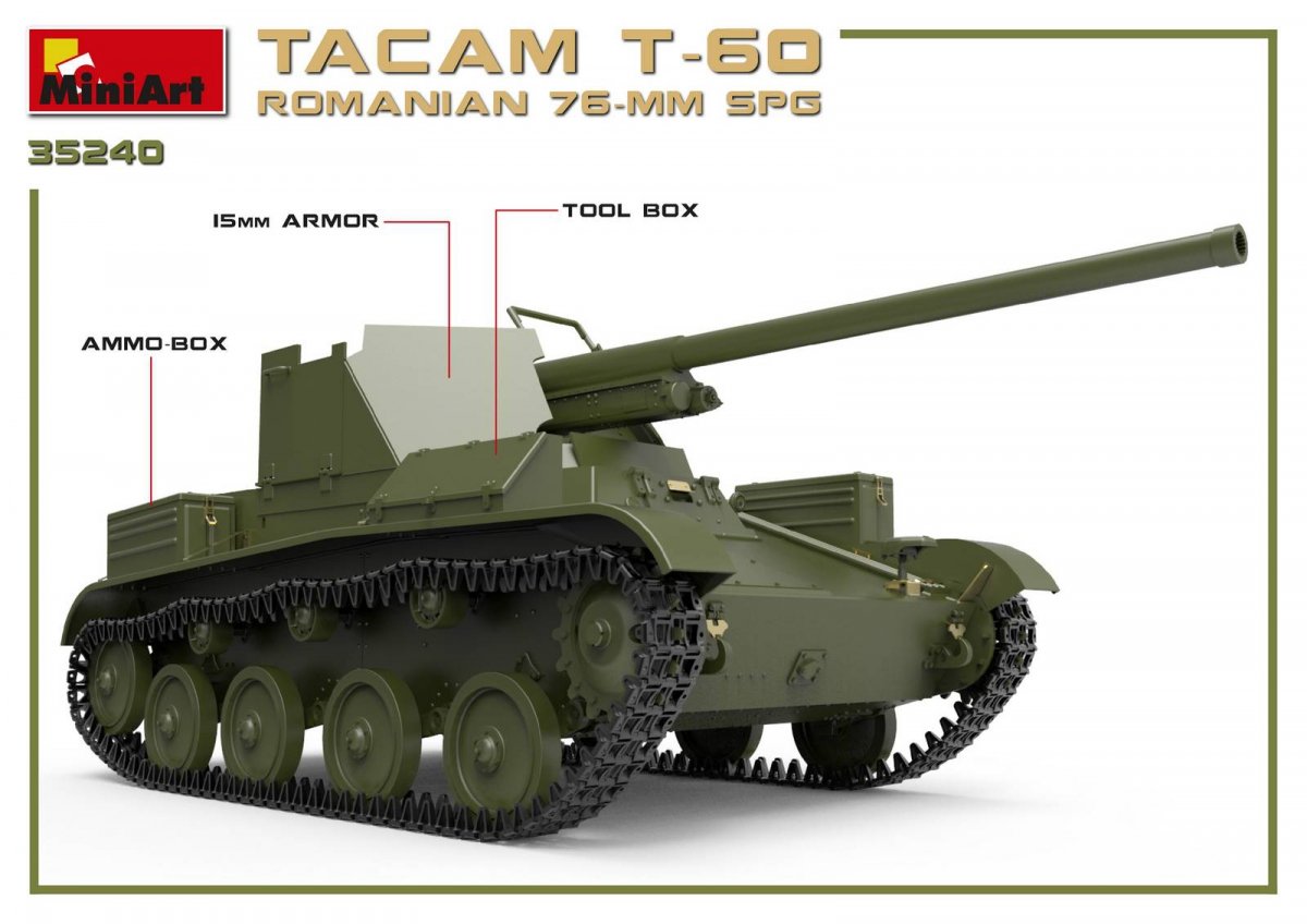 MiniArt 35240 ROMANIAN 76-mm SPG TACAM T-60 INTERIOR KIT 1/35 – immagine 2