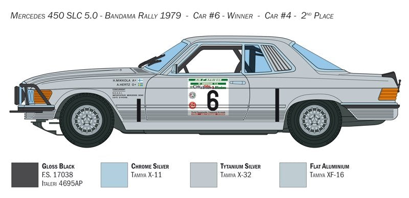 Italeri 3632 Mercedes-Benz 450SLC Rallye Bandama 1979 1/24 – Bild 9