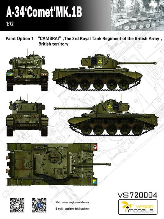 Vespid Models VS720004 A-34 Comet MK.1B 1/72 – immagine 5