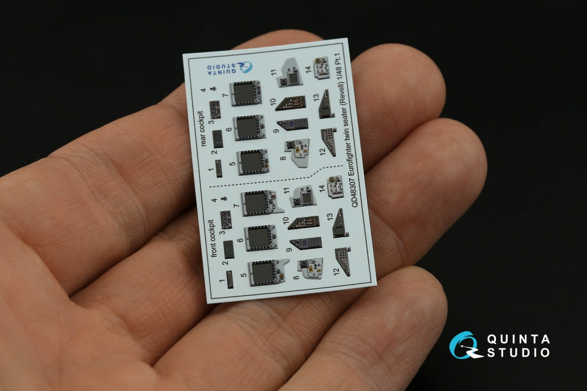 Intérieur coloré imprimé en 3D sur papier décalcomanie pour Eurofighter biplace Quinta Studio QD48307 (Revell) 1/48 – image 10