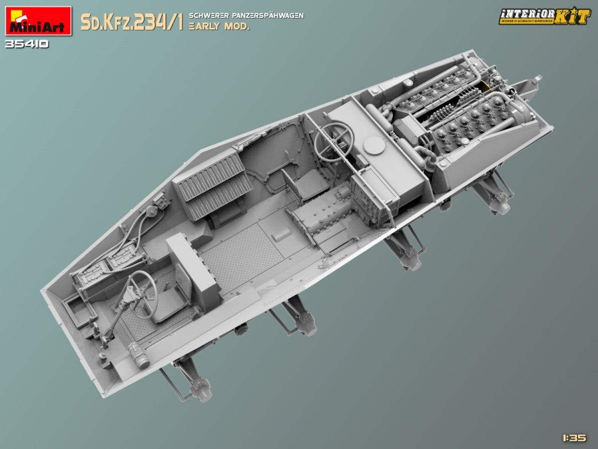 MiniArt 35410 Sd.Kfz.234/1 Schwerer Panzerspahwagen. EARLY MOD. INTERIOR KIT 1/35 – imagen 12