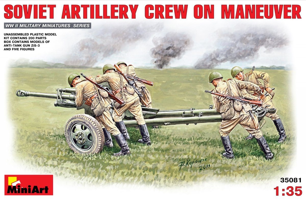 MiniArt 35081 SOVIET ARTILLERY CREW ON MANEUVER 1/35