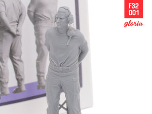 Gloria F32001 Équipe au sol de l&amp;#39;US Air Force vol.1 Figurines imprimées en 3D à l&amp;#39;échelle 1/32 – image 3