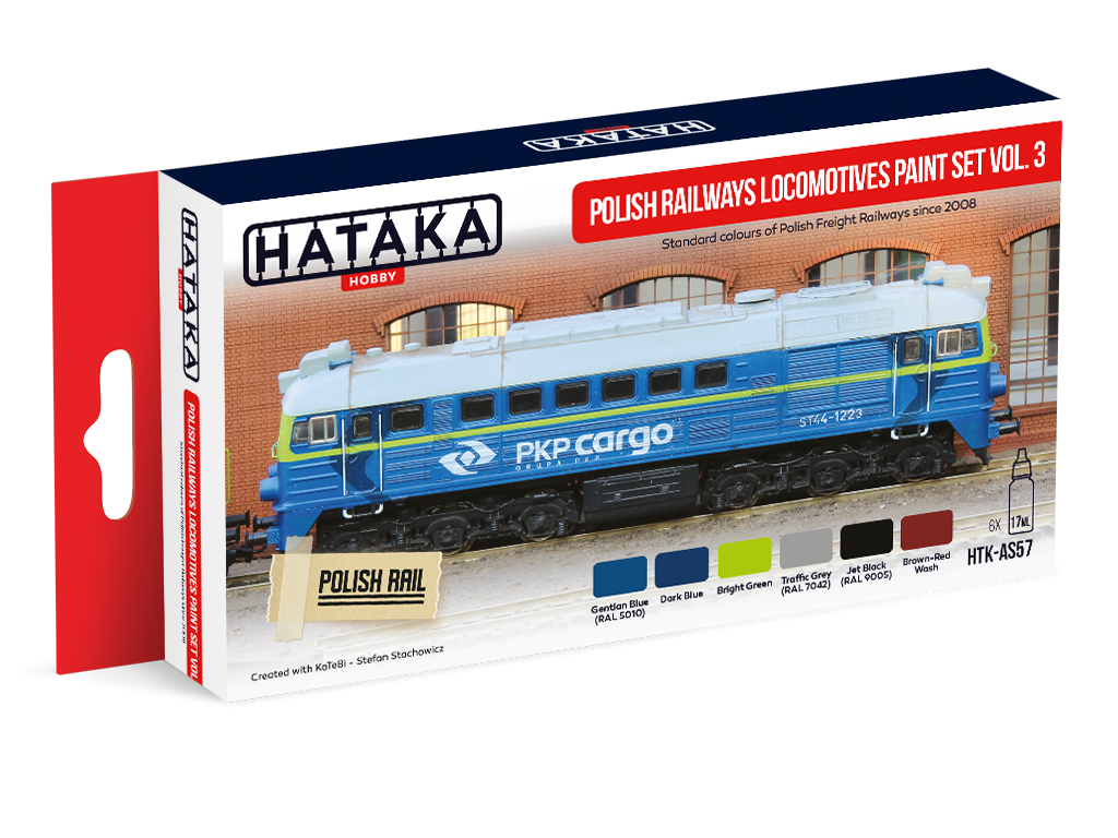Hataka HTK-AS57 Polish Railways locomotives paint set vol. 3 – immagine 2