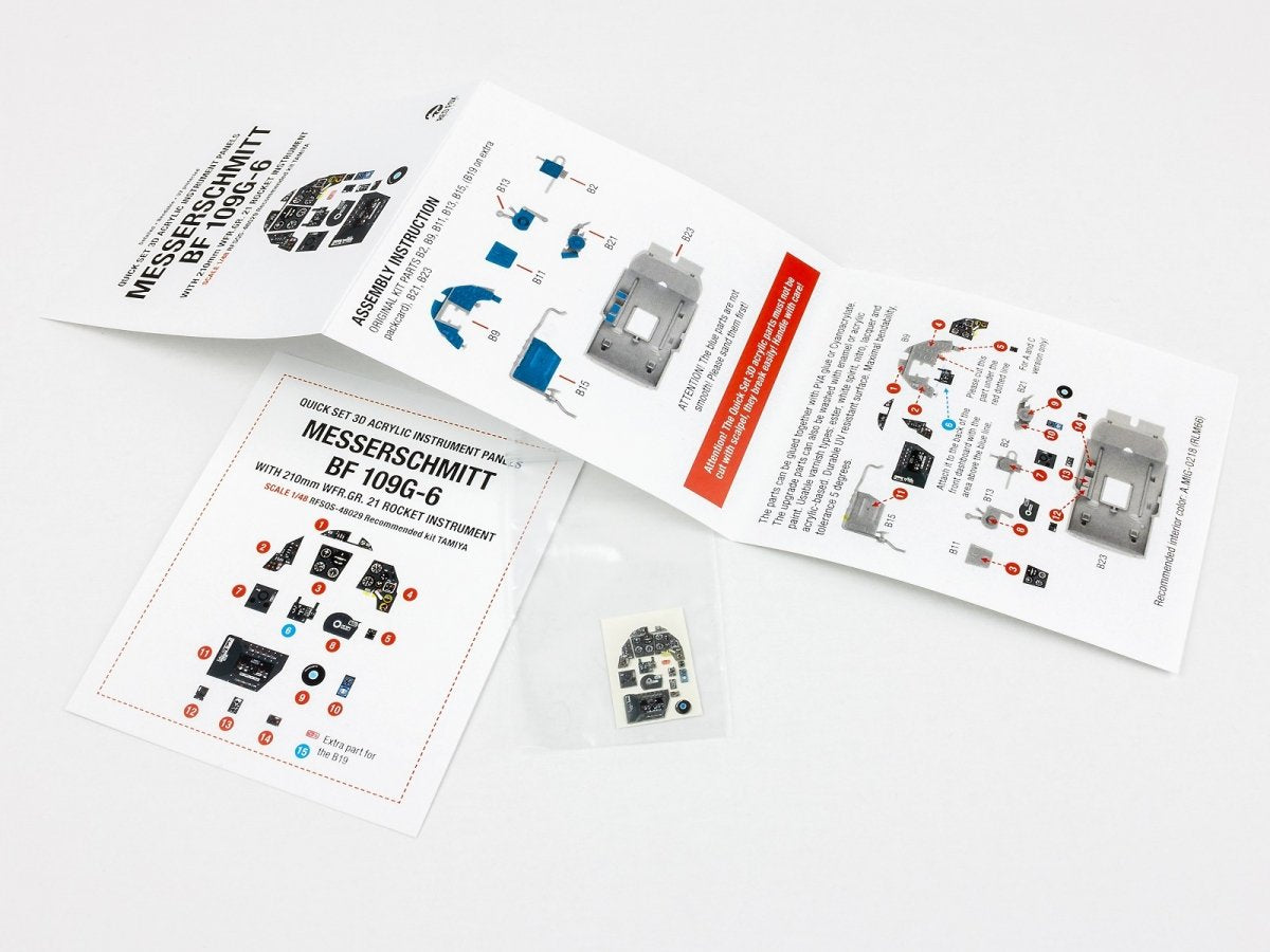 Red Fox Studio QS-48029 Messerschmitt Bf 109G-6 with WFR.GR.21 Rocket panel Tamiya 1/48 – Bild 3