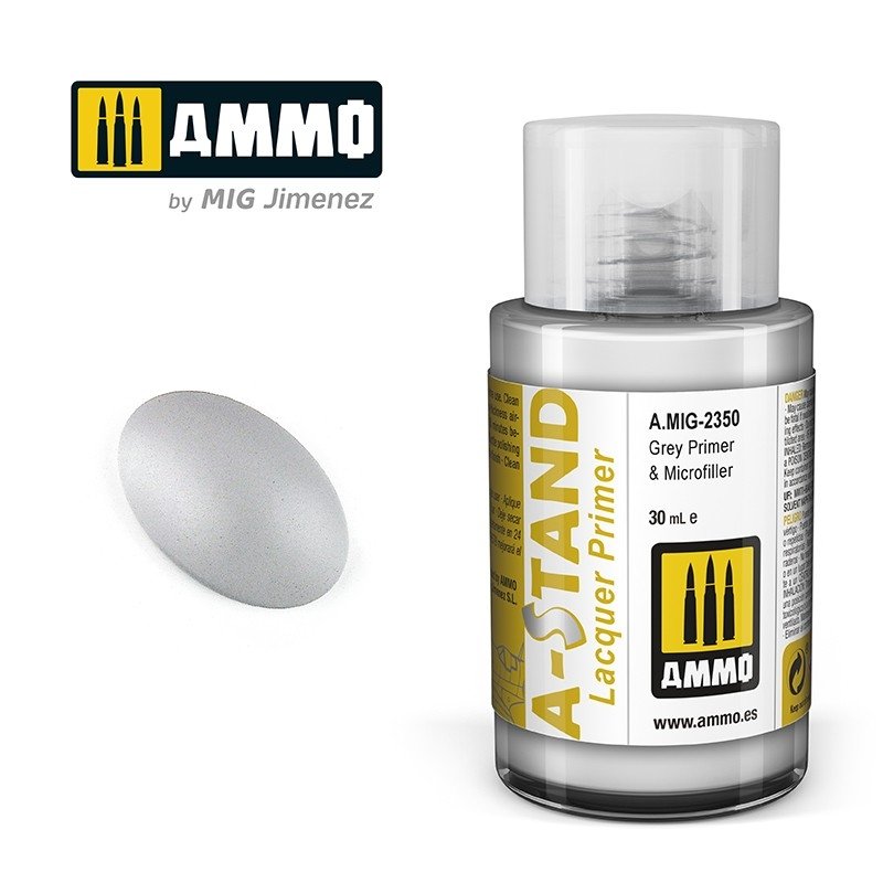 Ammo of Mig 2350 A-STAND Apprêt gris et micro-remplissage 30 ml
