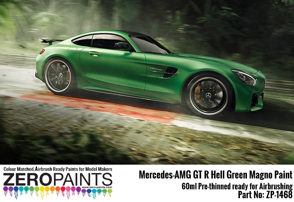 Zero Paints ZP-1468 Mercedes AMG GT R Hell Green (Matt) Paint 60ml – imagen 3