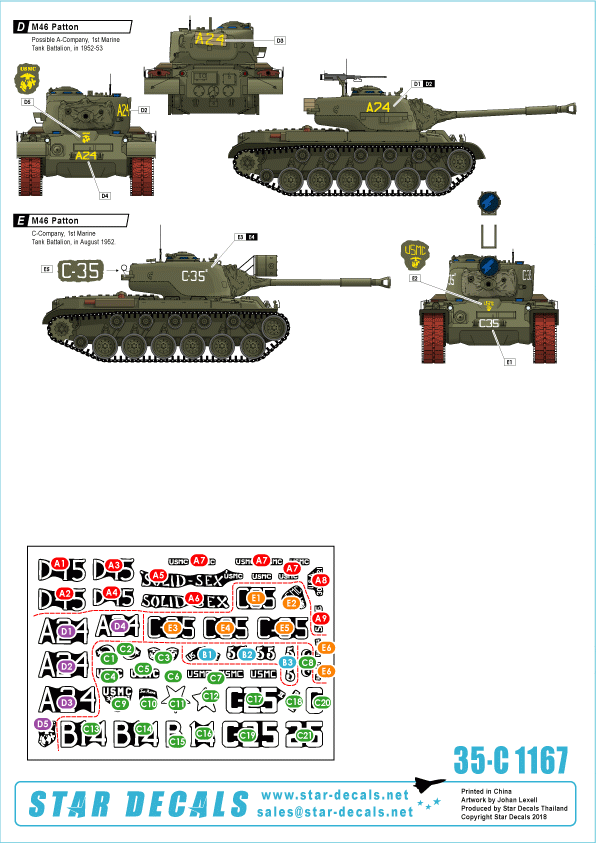 Star Decals 35-C1167 USMC M46 Patton - Guerre de Corée 1950-53 1/35 – image 2