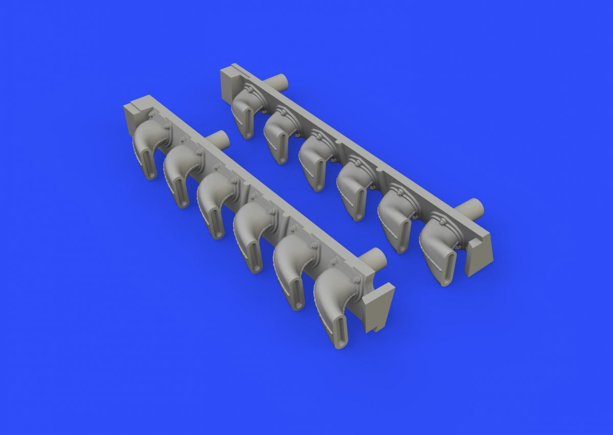Eduard 648402 Bf 109G-6 exhaust stacks TAMIYA 1/48 – immagine 3