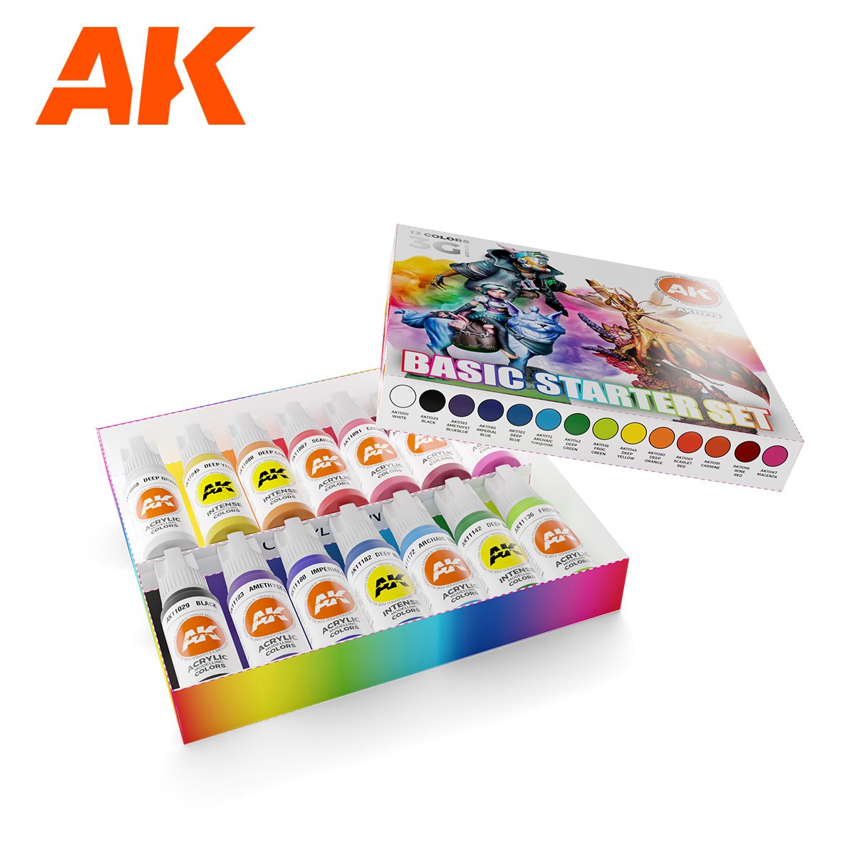 AK Interactive AK11775 BASIC STARTER SET – 14 COLORS SELECTED BY JOSEDAVINCI – immagine 2