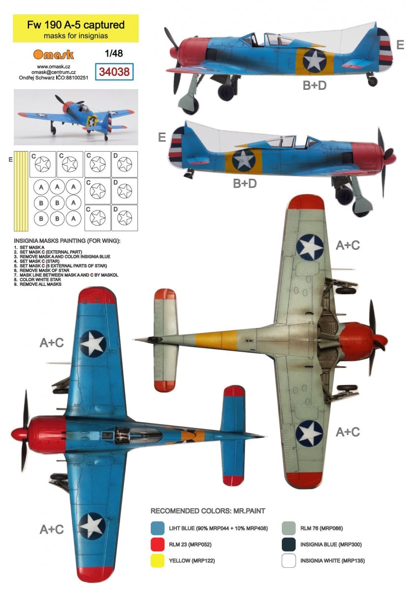 Omask 34038 Fw 190 A-5 Captured 1/48 – immagine 2