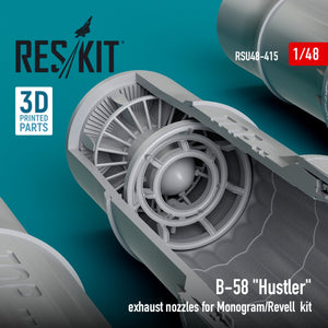 RESKIT RSU48-0415 B-58 &amp;quot;Hustler&amp;quot; exhaust nozzles for Monogram/Revell kit (3D Printed) 1/48 – Bild 2